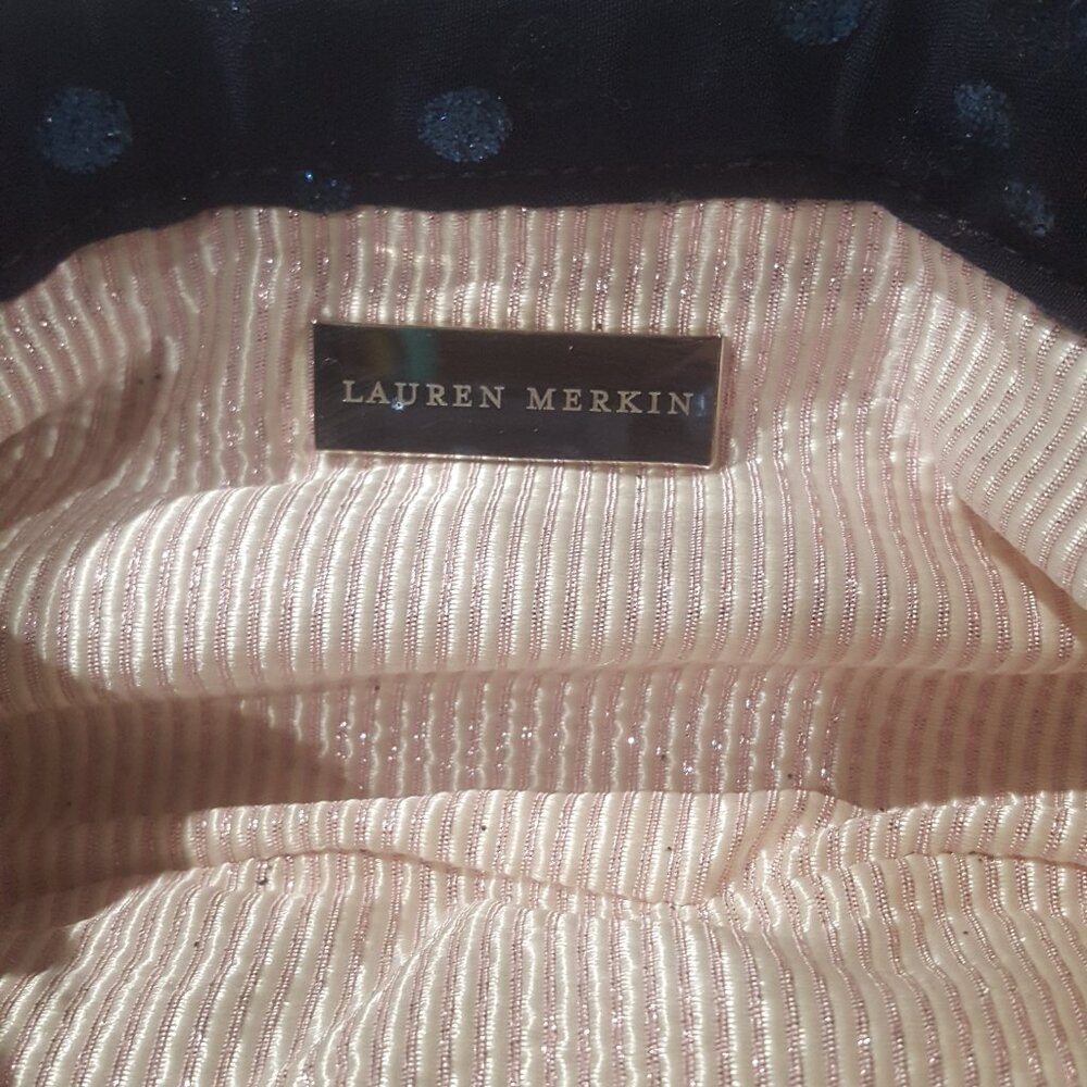 Lauren Merkin Navy Blue Clutch with Original Dust bag